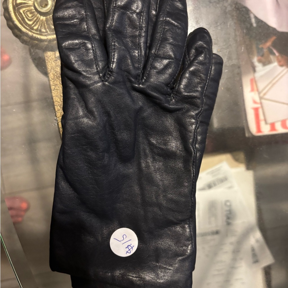 Black Leather Gloves